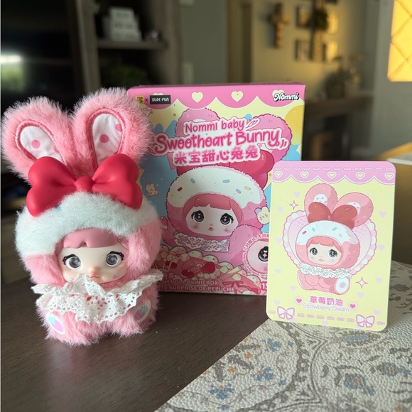 Nommi Other - Nommi Baby Sweetheart Bunny Strawberry Cream- Pink